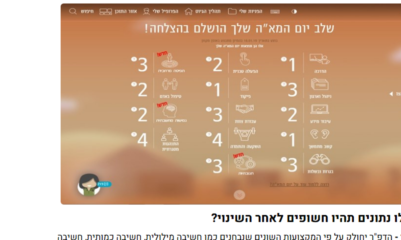 מסמך התוצאות האישיות באתר מיטב